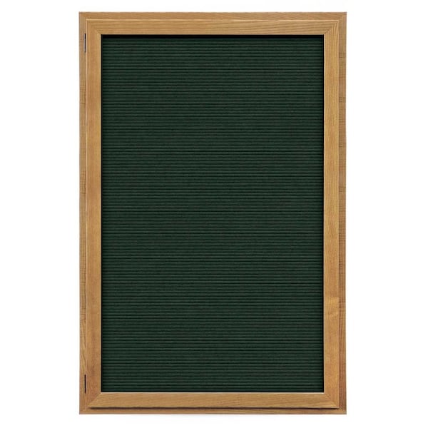 Outdoor Enclosed Combo Board, 72"x36", Black Frame/White Porc & Surf